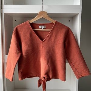 Madewell crop top. Cotton. Burnt orange.